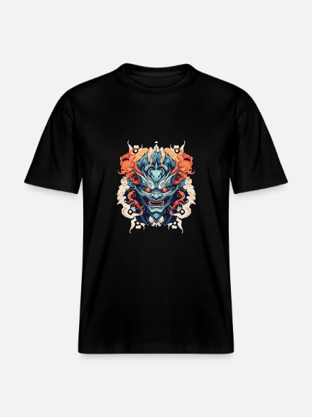 Oni Demon - RELAXED FIT Unisex Organic T-Shirt - black