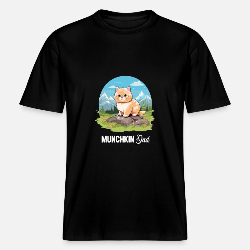 Munchkin Chaton Munchkin Chat -  T-shirt unisexe RELAXED FIT en coton bio - noir