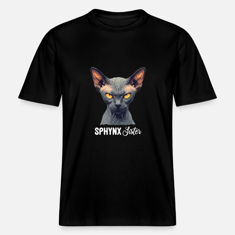 Sphynx Kitten Sphynx Cat - RELAXED FIT Unisex Organic T-Shirt - black