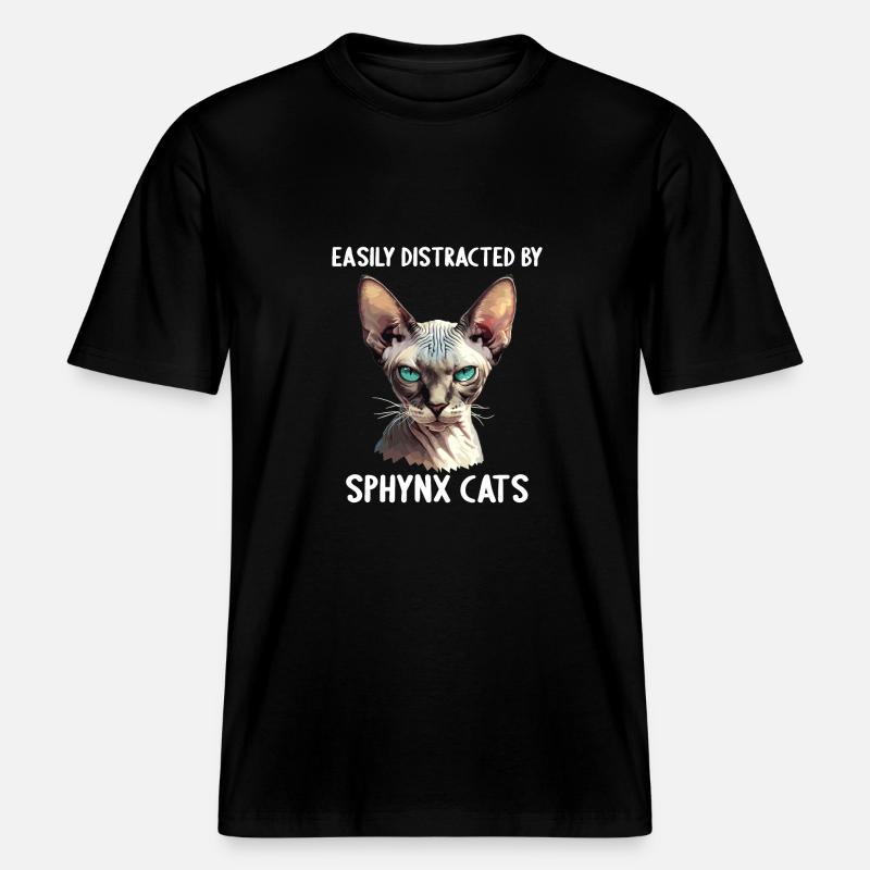 Sphynx Kätzchen Sphynx Katze -  RELAXED FIT Unisex Organic T-Shirt - Schwarz