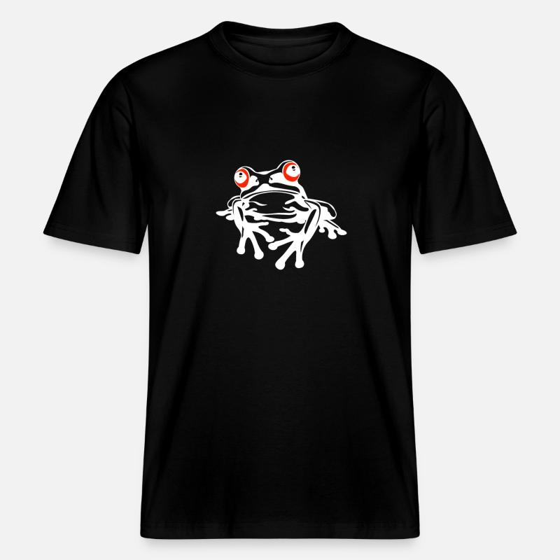 Tree Frog Baumfrösche Baumfrosch -  RELAXED FIT Unisex Organic T-Shirt - Schwarz