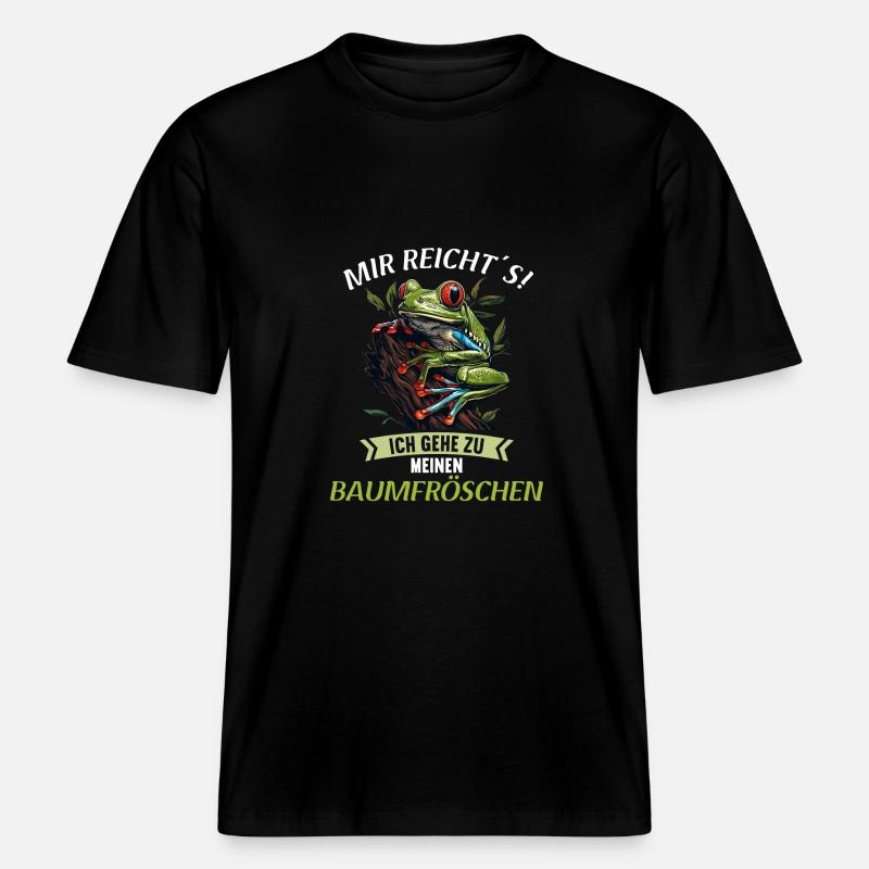 Rainette Baumfrösche Baumfrosch -  T-shirt unisexe RELAXED FIT en coton bio - noir