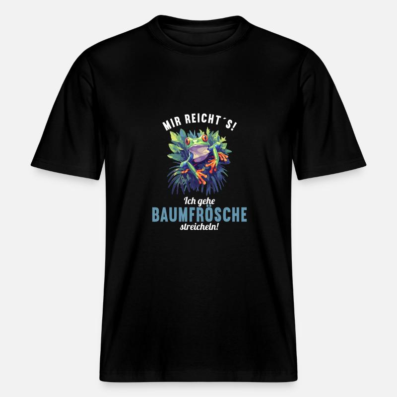 Rainette Baumfrösche Baumfrosch -  T-shirt unisexe RELAXED FIT en coton bio - noir