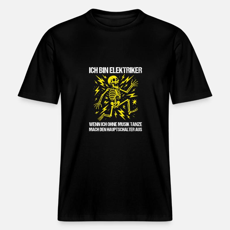 Ich bin Elektriker - RELAXED FIT Unisex Organic T-Shirt - Schwarz