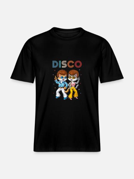 Chats disco - T-shirt unisexe RELAXED FIT en coton bio - noir