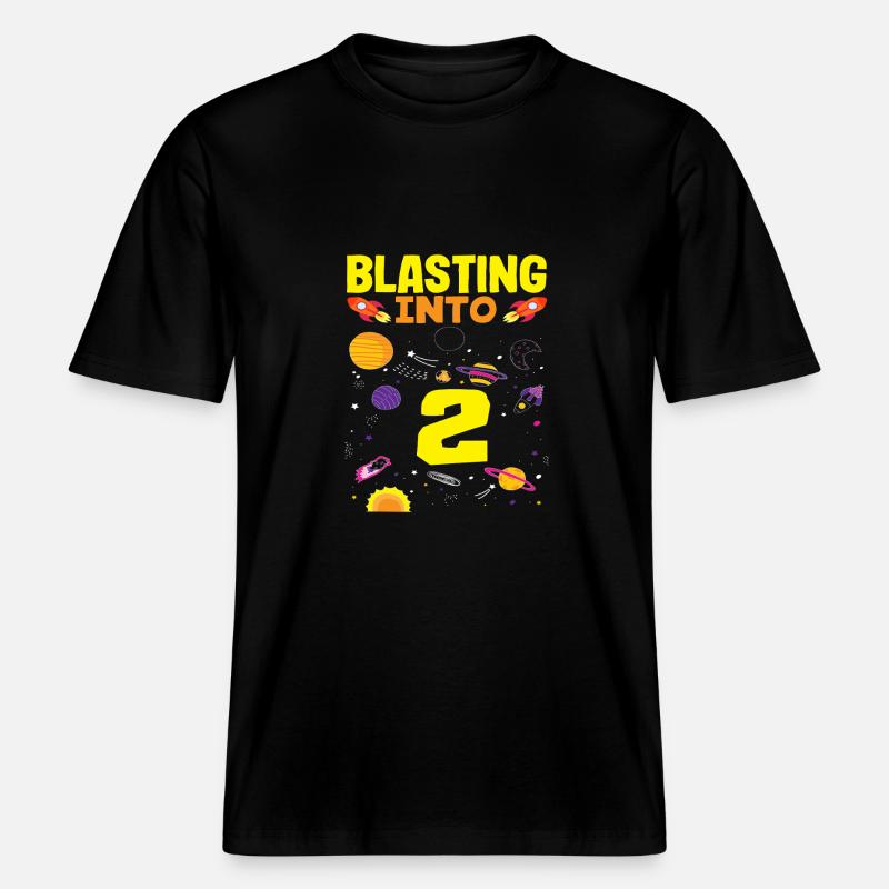 Lancez-vous dans l’aventure avec 2 - T-shirt unisexe RELAXED FIT en coton bio - noir