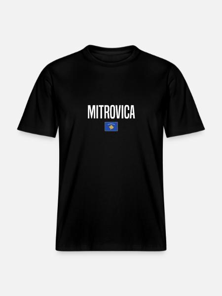 Mitrovica Kosovo -  RELAXED FIT Unisex Organic T-Shirt - black