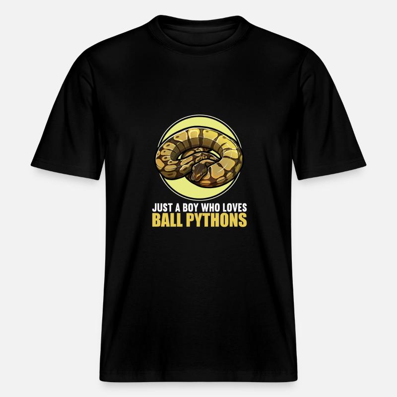 Ball Python Königspythons Königspython -  RELAXED FIT Unisex Organic T-Shirt - Schwarz