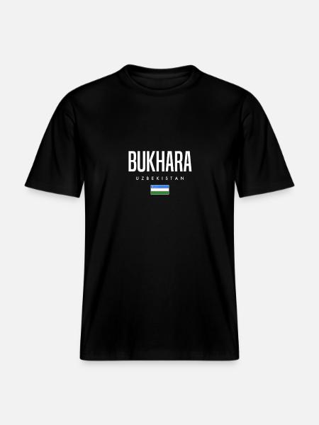 Boukhara, Ouzbékistan - T-shirt unisexe RELAXED FIT en coton bio - noir