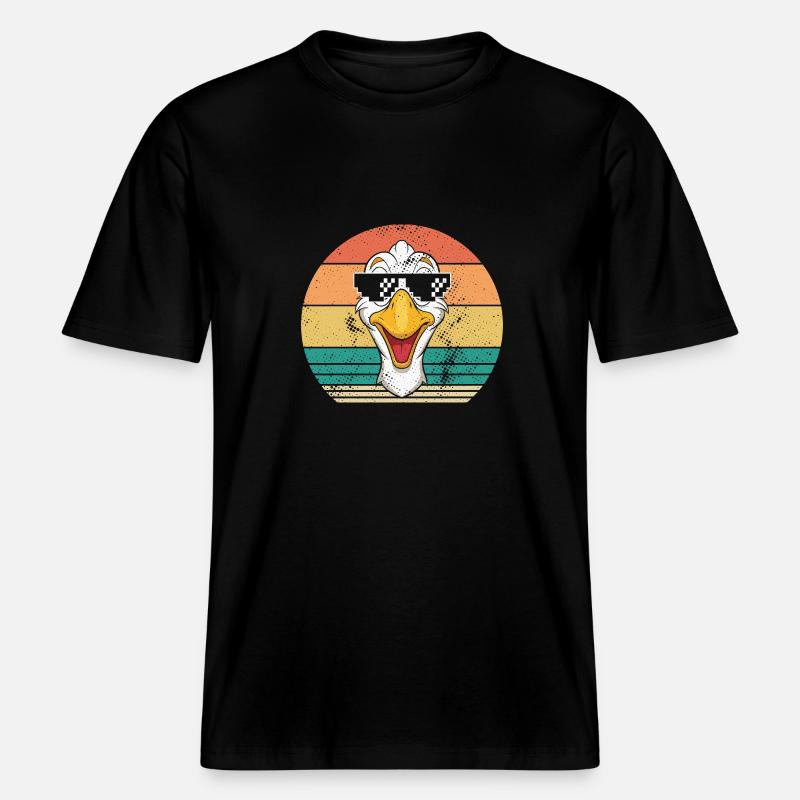 Gans - RELAXED FIT Unisex Organic T-Shirt - Schwarz