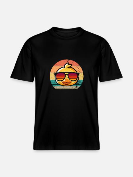 Ducks - RELAXED FIT Unisex Organic T-Shirt - black