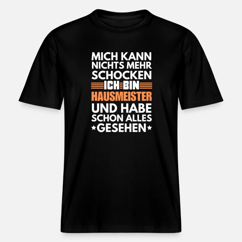 Concierge non choquable -  T-shirt unisexe RELAXED FIT en coton bio - noir