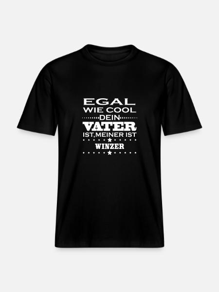 Egal cool vater WINZER -  RELAXED FIT Unisex Organic T-Shirt - Schwarz