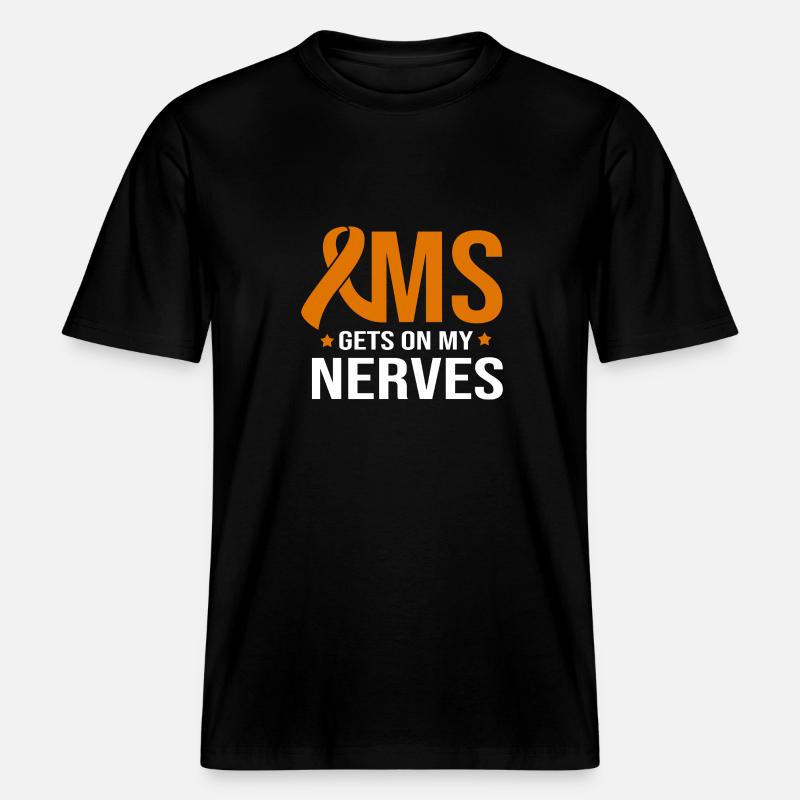 Multiple Sclerosis MS - RELAXED FIT Unisex Organic T-Shirt - black