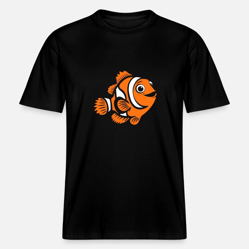 Clownfisch -  RELAXED FIT Unisex Organic T-Shirt - Schwarz