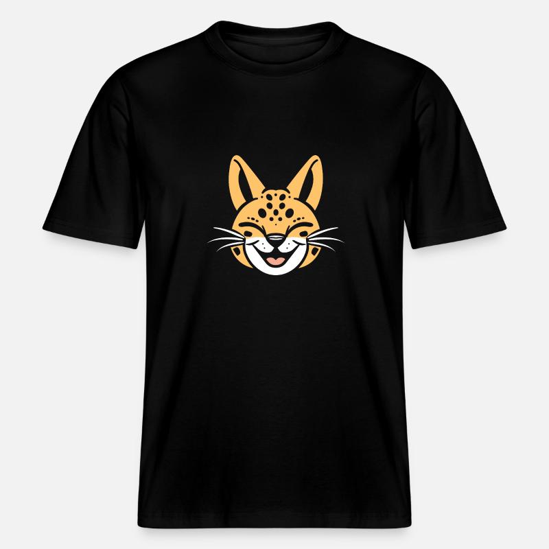 serval -  T-shirt unisexe RELAXED FIT en coton bio - noir