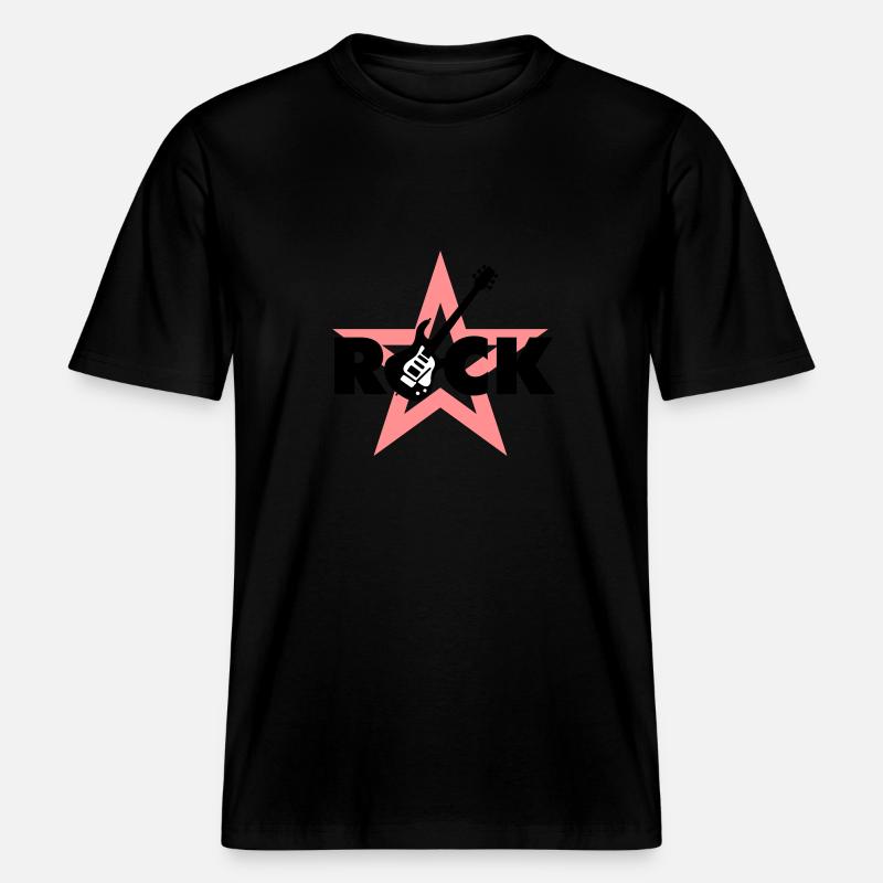 rock_star_042013_c_3c -  T-shirt unisexe RELAXED FIT en coton bio - noir