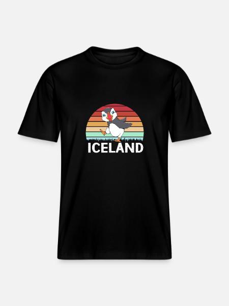 Papageientaucher Puffin - RELAXED FIT Unisex Organic T-Shirt - black