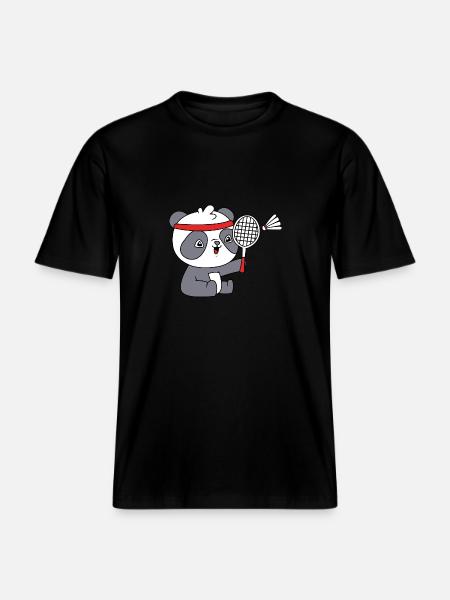 Badminton -  RELAXED FIT Unisex Organic T-Shirt - black