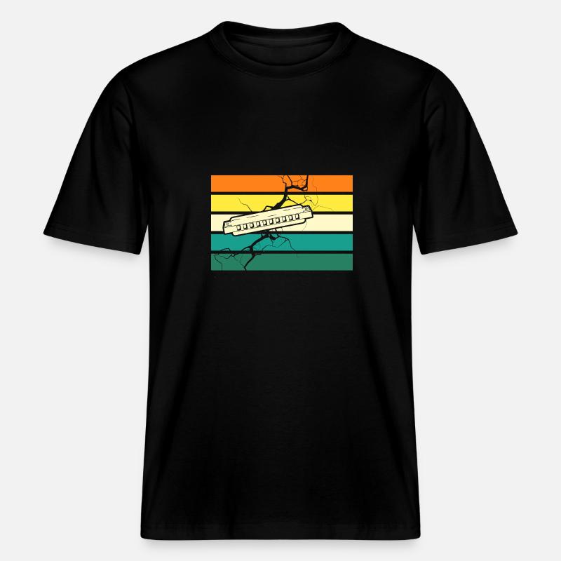 Harmonica Harmonica -  RELAXED FIT Unisex Organic T-Shirt - black