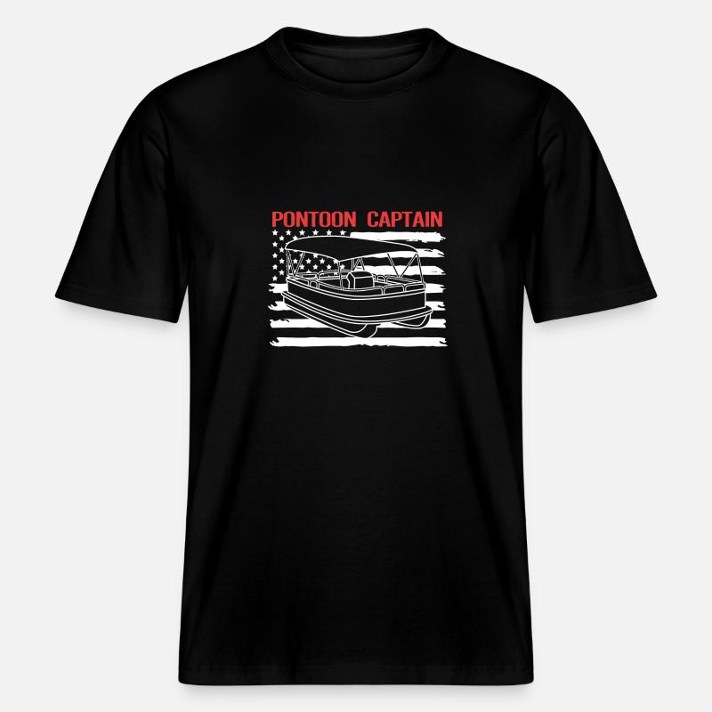 Pontonboot Boot Boote -  RELAXED FIT Unisex Organic T-Shirt - Schwarz