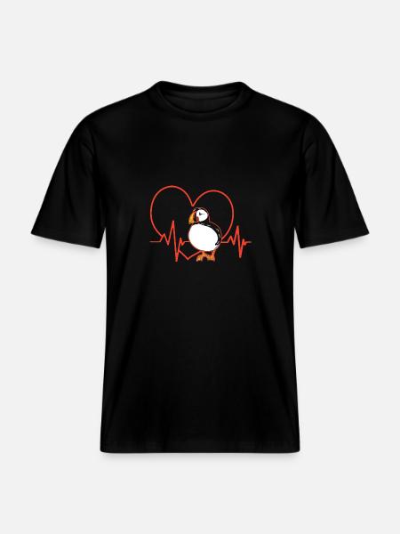 Macareux Papageientaucher - T-shirt unisexe RELAXED FIT en coton bio - noir