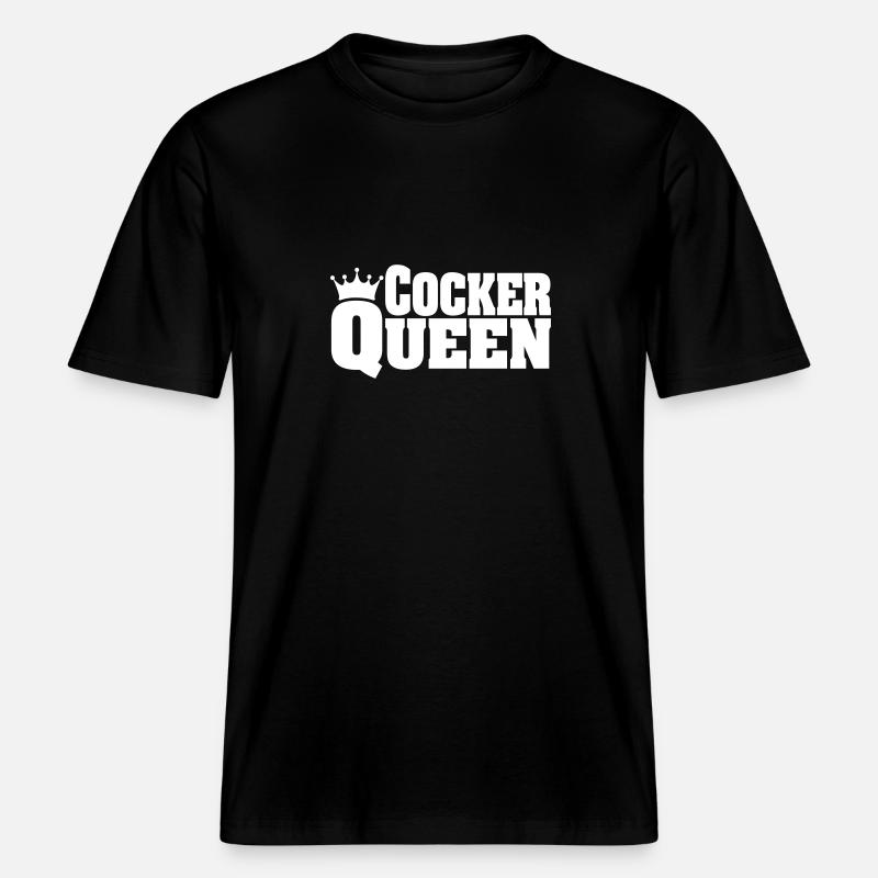 COCKER QUEEN Cocker Spaniel -  RELAXED FIT Unisex Organic T-Shirt - Schwarz