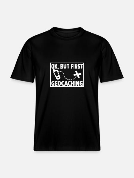 Geocaching Geocaching First -  RELAXED FIT Unisex Organic T-Shirt - black