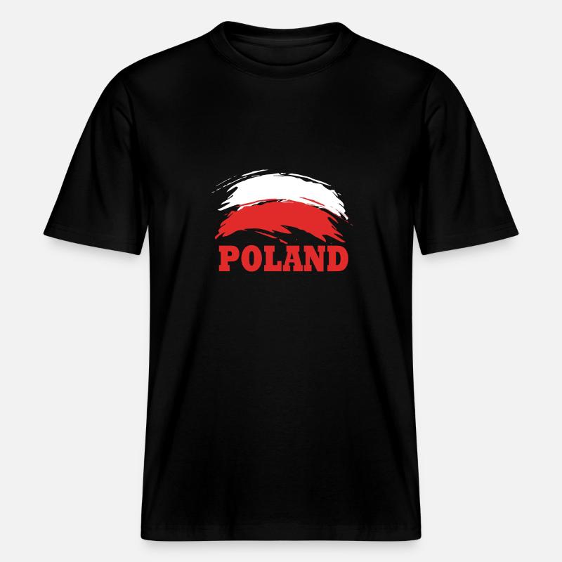 Polen Polnisch -  RELAXED FIT Unisex Organic T-Shirt - Schwarz