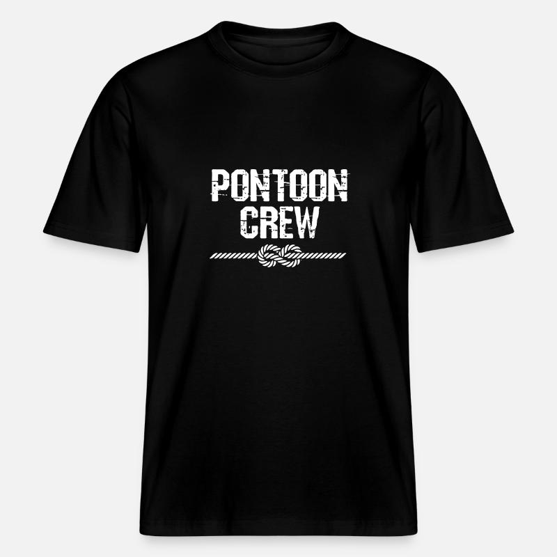 Pontonboot Boot Boote - RELAXED FIT Unisex Organic T-Shirt - Schwarz