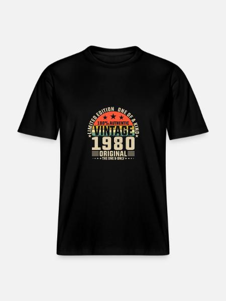 The best of 1980 - RELAXED FIT Unisex Organic T-Shirt - black