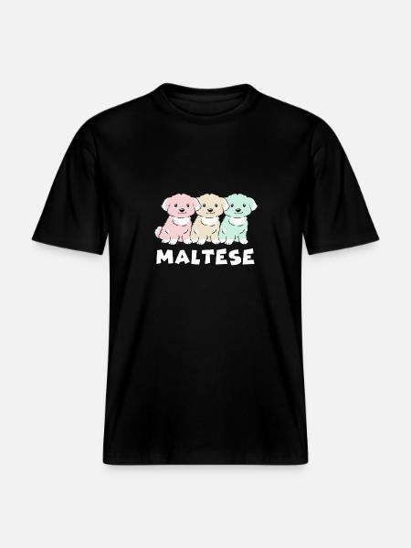Maltese - RELAXED FIT Unisex Organic T-Shirt - black