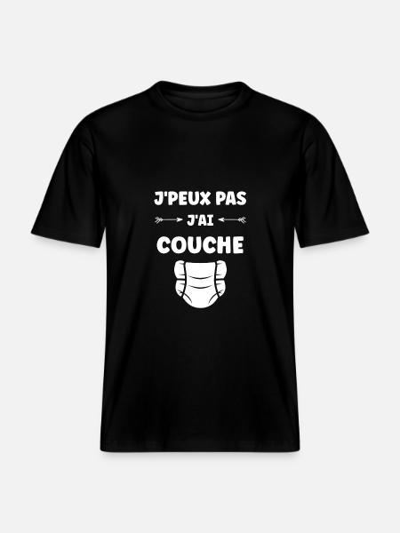 Couches -  T-shirt unisexe RELAXED FIT en coton bio - noir