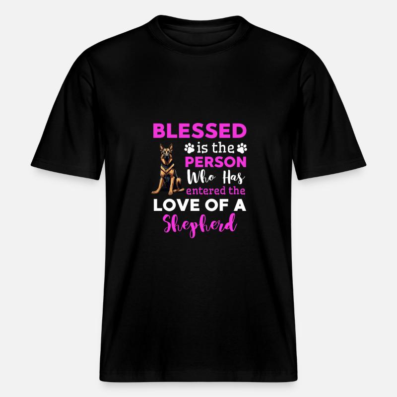 Deutscher Schäferhund Hunde Spruch -  RELAXED FIT Unisex Organic T-Shirt - Schwarz