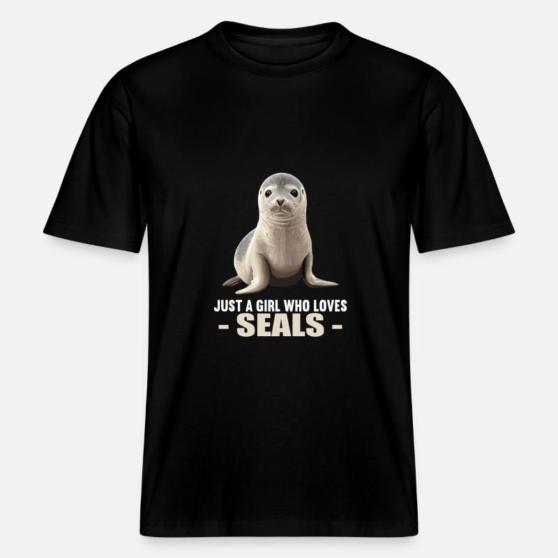 Robben Robbe - RELAXED FIT Unisex Organic T-Shirt - Schwarz