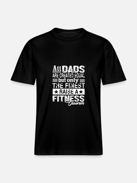 Proud Fitness Trainer Dad -  RELAXED FIT Unisex Organic T-Shirt - black