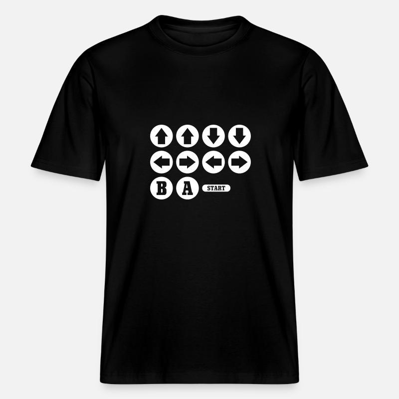 Cheat Code Video Game -  RELAXED FIT Unisex Organic T-Shirt - black