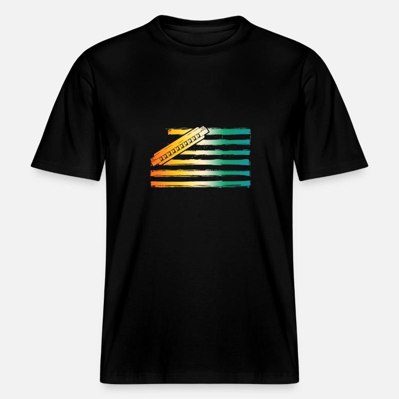 Harmonica Harmonica -  RELAXED FIT Unisex Organic T-Shirt - black