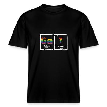 Periodic table -  RELAXED FIT Unisex Organic T-Shirt - black - Front - Alina (178cm) & Michal (187cm)
