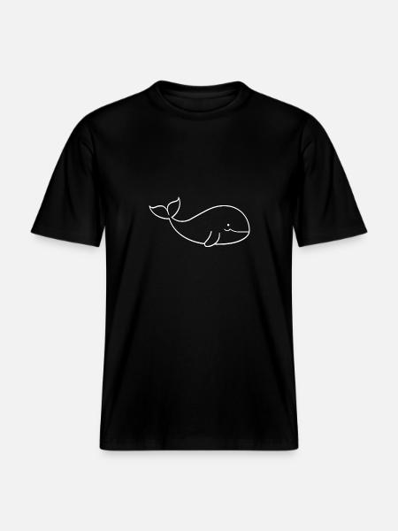 Baby Whale -  RELAXED FIT Unisex Organic T-Shirt - black