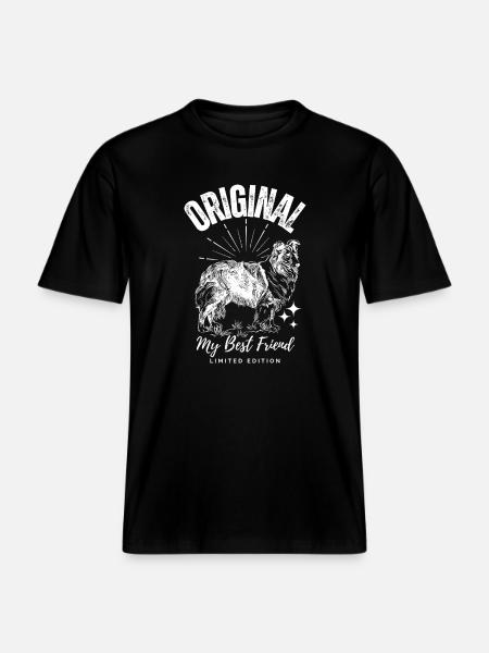 Original Dog My Best Friend - RELAXED FIT Unisex Organic T-Shirt - black