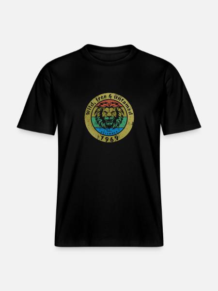 Wild, free & untamed since 12/1969 - RELAXED FIT Unisex Organic T-Shirt - black