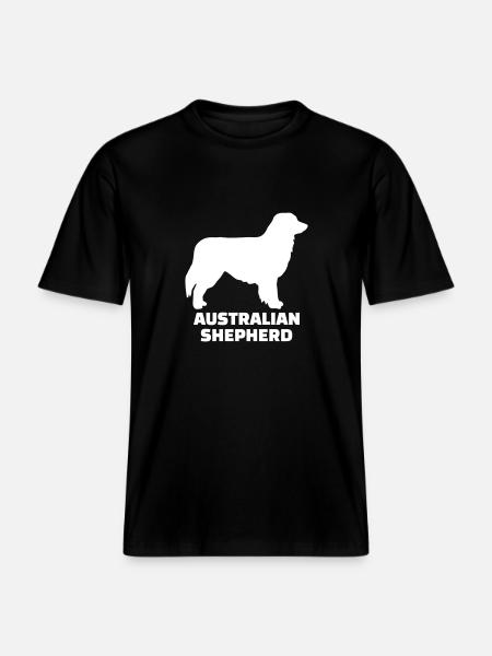 Australian Shepherd -  RELAXED FIT Unisex Organic T-Shirt - Schwarz