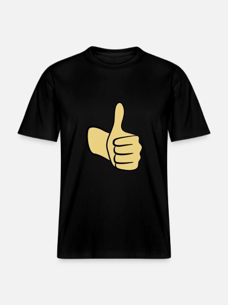 Daumen hoch! - RELAXED FIT Unisex Organic T-Shirt - Schwarz