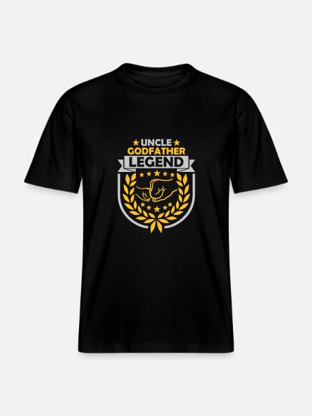Uncle Godfather Legend Quote - RELAXED FIT Unisex Organic T-Shirt - black