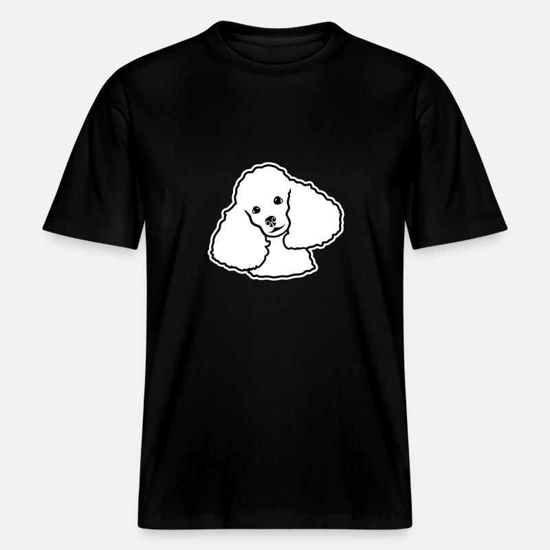 Caniche -  T-shirt unisexe RELAXED FIT en coton bio - noir