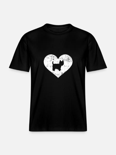 Westie - RELAXED FIT Unisex Organic T-Shirt - Schwarz