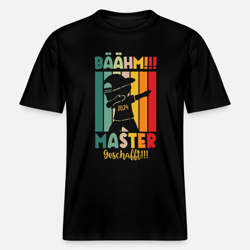 Master Masterabsolvent Masterabschluss Geschenk -  RELAXED FIT Unisex Organic T-Shirt - Schwarz