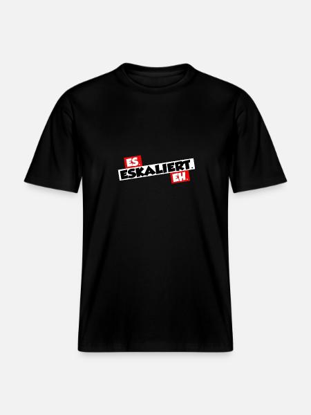 Es eskaliert eh - RELAXED FIT Unisex Organic T-Shirt - Schwarz