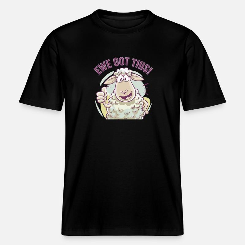 Ewe a compris ça -  T-shirt unisexe RELAXED FIT en coton bio - noir